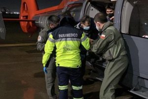 Personal Naval desplegó operativo aéreo para evacuar a persona desde Isla Santa María