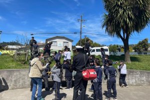 Autoridad Marítima de Lebu participó en ejercicio de simulacro de tsunami apoyando a escolares de la comuna 