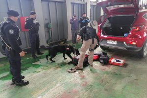 Autoridad Marítima fiscaliza pasajeros en cruce de Primera Angostura en Estrecho de Magallanes