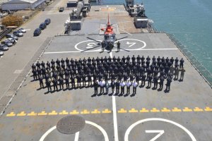 Presidente Boric, Ministra de Defensa y el Comandante en Jefe despiden zarpe del “Sargento Aldea” a la “Operación Soberanía”